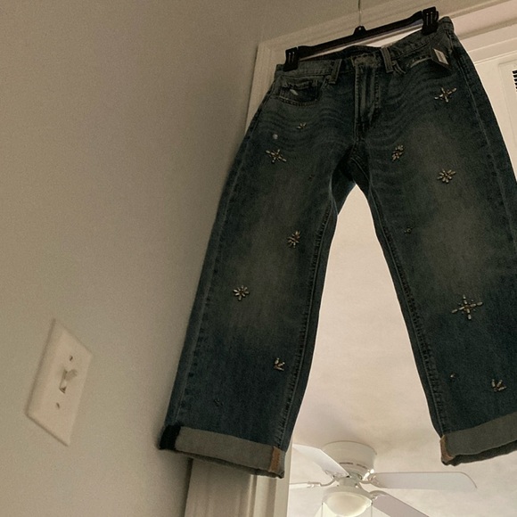 Luckybrand embellished mid rise boy ankle length - Picture 3 of 8